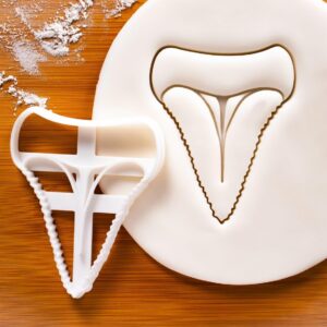 Cookie shark tooth cookie cutter for biscuit fondant clay baking shaped like ocean predator tooth perfect shark themed parties surfboard events sea life crafts fierce beach treat (ONLY TOOTH)