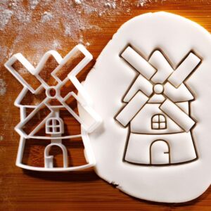 Windmill Cookie Cutter for Rustic Farmhouse Theme Baking Country Style Biscuits Holiday Party Treats Bakery Decorations Autumn Festival Snacks Cookie Kitchen Tool for Creative Baking