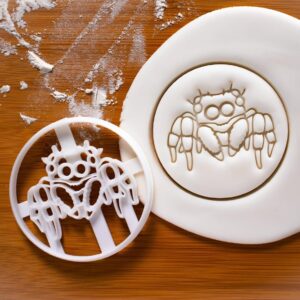 Jumping Spider Cookie Cutter Design 1 Biscuit Mold Halloween Party Treats Spooky Creepy Crawler Themed Baking Scary Spider Bug Cookie Cutter for Cobweb Decorations Insect Lover (ONLY DESIGN 1)