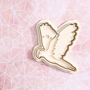 Ara Parrot Cookie Cutter Set for Tropical Bird Theme Baking Macaw Shape Biscuit Pastry Fondant Sugar Paste Cutters for Kids Jungle Birthday Party Homemade Cookies and Cake Decoration