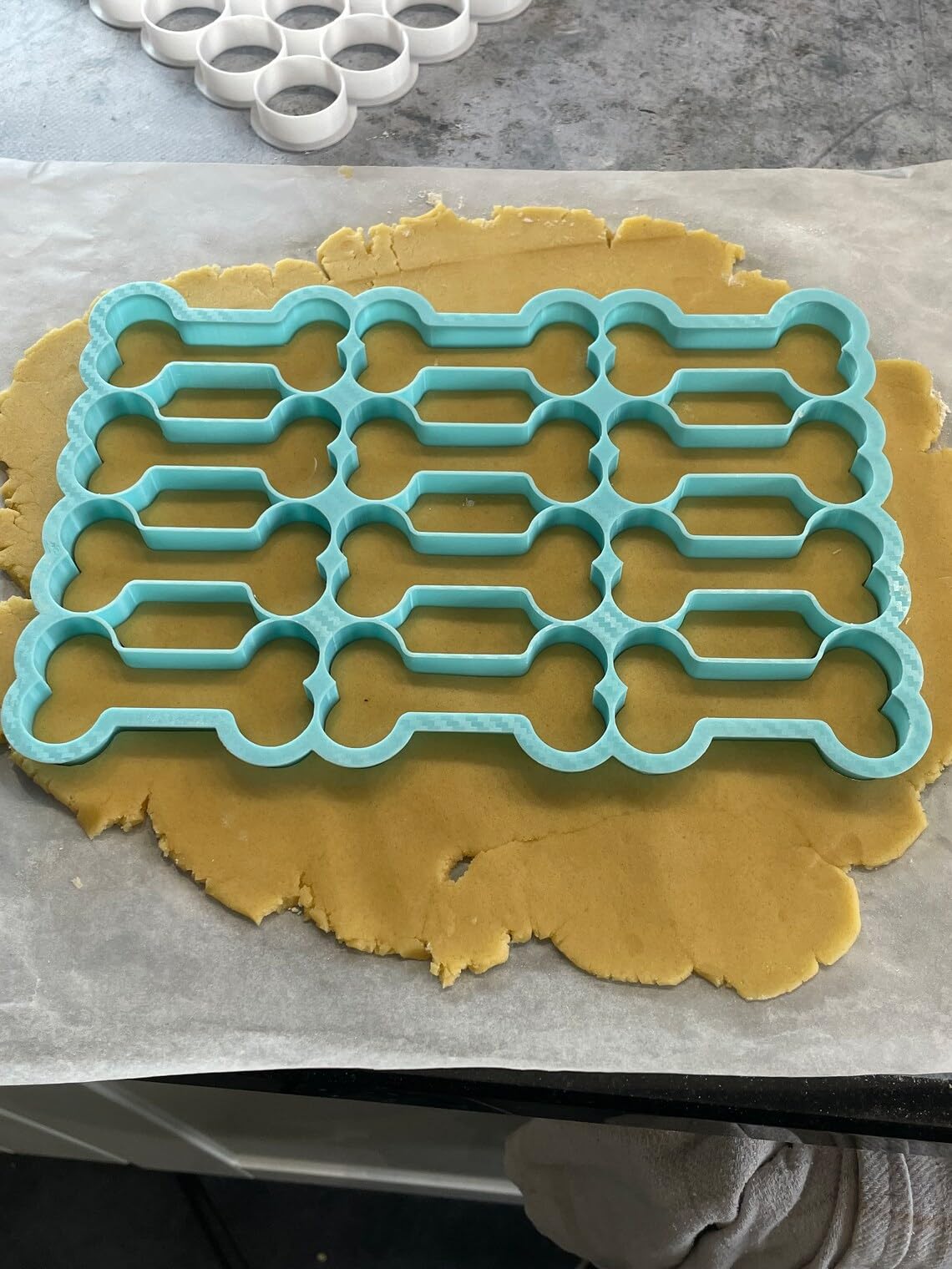 Set of 12 bone plate cookie cutters India Cookie 7.5cm wide for fondant shortbread dough sugar paste pastry cake decorating baking pet theme cookies crafts and party use - Image 2