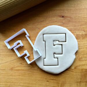 Treats Cookie India Varsity Size F Choose Graduation, & Monograms Mold Made DIY Perfect or Safe Cookie Letter Dishwasher Sports, Standard Alphabet in Suitable for Cutter