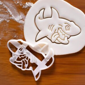 Shark and Marine Animals Cookie Cutter Set Bake Biscuit Mold Conservation Theme Gingerbread Craft Tools Cute Ocean Animal Shapes for Baking and Decorating (ONLY SHARK)