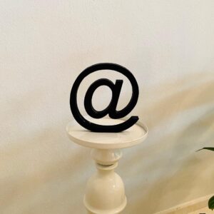 Free-Standing @ Symbol: Minimalist Statue Figure for Home and Office Decor, for Engineers and Web Designers