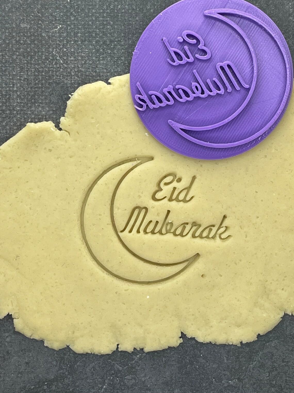 Eid Mubarak Moon Cookie Cutter Shape for Making Homemade Shortbread Cookies Pastry Sugar Paste Fondant Cake Decorations Perfect for Ramadan Eid Celebrations Islamic Festive Baking