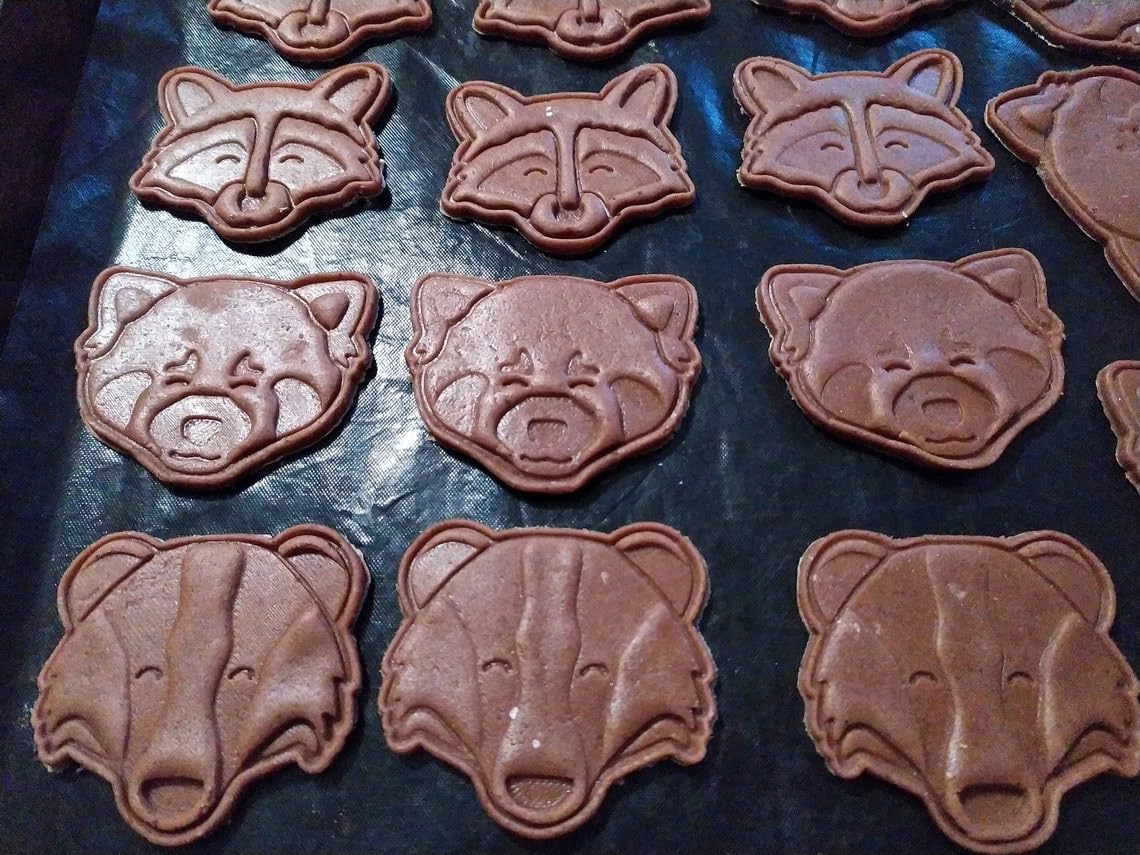 Raccoon head cookie cutter set for making shortbread cookies fondant biscuits sugar paste cake decorations perfect for animal themed baking kids parties forest animal treats - Image 5