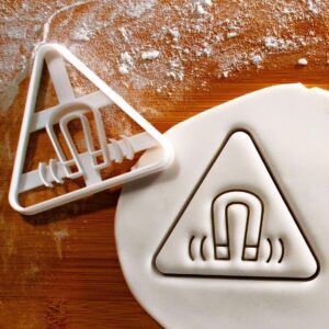 Strong Magnetic Field Warning Cookie Cutter Cookie for MRI Radiology Themed Baking Treats Medical Hospital Science Party Supplies Safe Warning Sign Mold (ONLY Strong Magnetic)