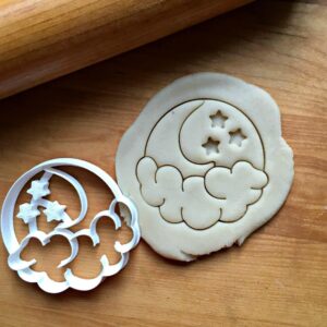 Cookie Moon, Cloud, and Stars Cookie Cutter Set for Baking Biscuits Cake Fondant Decorations Suitable Size Durable Mold Made in India for Baby Showers, Night Sky Themes, and Craft