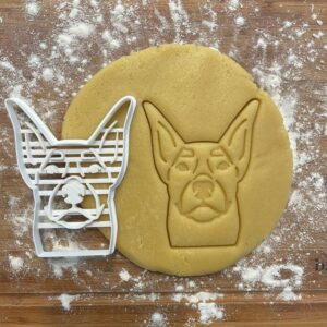 Black Doberman Face Cookie Cutter Dog Biscuit Shape Gift Idea for Dog Lovers Baking Cookies Fondant Polymer Clay Cutter for Handmade Crafts and Doberman Dog Mom Gifts Treats Decor Kitch