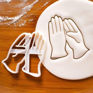 Cookie lab gloves cookie cutter biscuit fondant clay baking shaped like professional medical PPE gloves ideal scientists physicians doctors healthcare workers science-themed (ONLY LAB GLOVES)