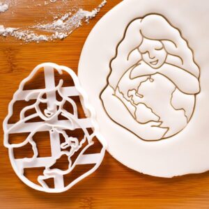 Cookie Gaia Earth Goddess cookie cutter ancient nature guardian female figure forest nature themed birthday party biscuit fondant clay baking mythical goddes celebration eco (ONLY GAIA EARTH)