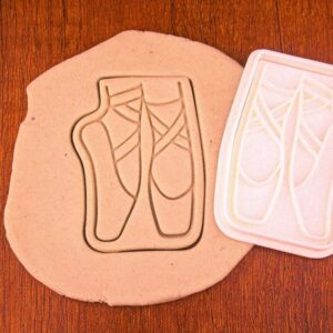 Ballet Shoes Black Cookie Cutter Cookie Baking Tool for Dance Themed Cookies Elegant Pastry Decorations DIY Crafts Gift for Ballet Lovers Dancers Recitals Birthdays and Performing Arts