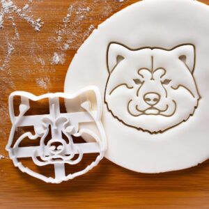 Akita Inu Dog Face Cookie Cutter for Biscuit Fondant Clay Baking Japanese Loyal Canine Head Shape Mold for Pet Lovers Veterinary Gifts Animal Shelter Adoption Treats (ONLY FACE)