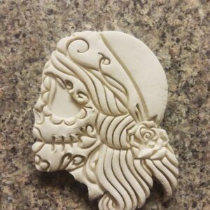 Day of the Dead Skull Shaped Cookie Cookie Cutter Made in India for Halloween Baking Dia de los Muertos Celebrations Homemade Cookies Decorations Crafts and Themed Party Treats