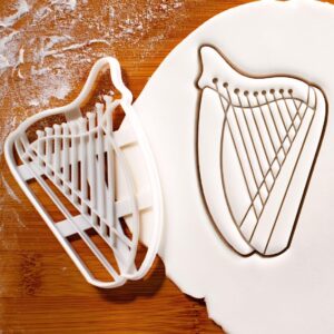 Harp Shape Cookie Cookie Cutter for Baking Stringed Instrument Biscuits Classical Music Themed Birthday Parties Orchestra Events Acoustic Music Nights School Recitals and Baking (ONLY HARP)