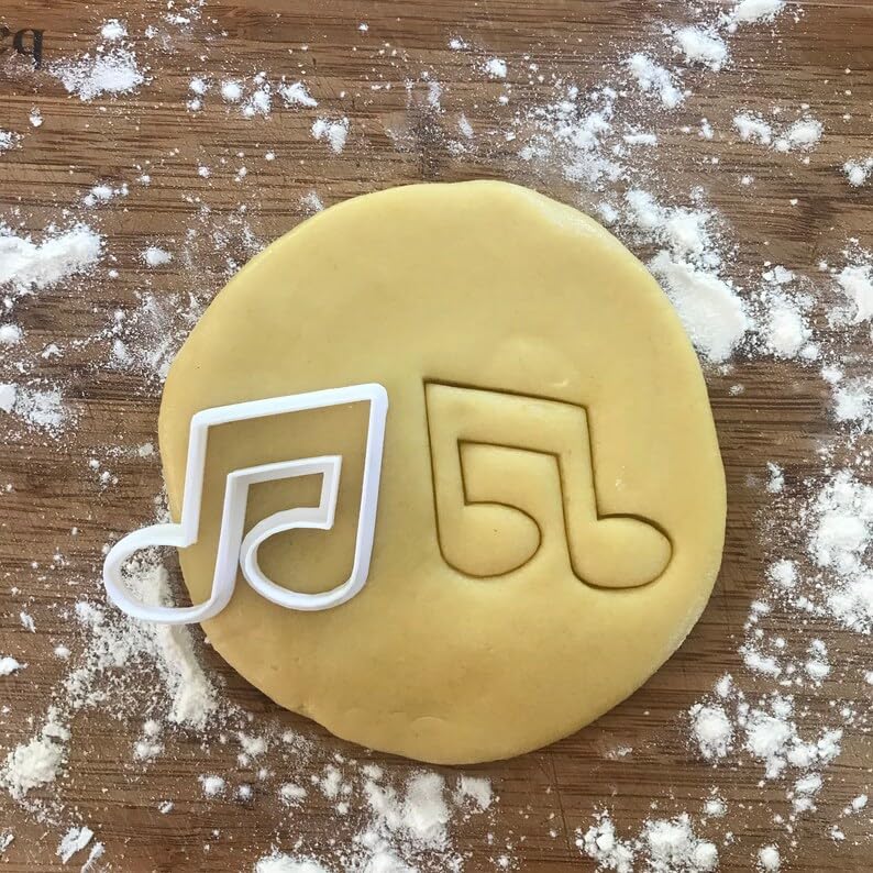 Black Music Note Cookie Cutter Eight Note Shape Mini Biscuit Cutter for Baking Fondant Dough Polymer Clay Jewelry Making Earring Cutter Gift for Musician Cake Decorating Tool