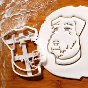 Cookie Airedale Terrier dog portrait cookie cutter biscuit fondant clay baking detailed king of terriers face shape perfect dog lovers dog themed party pet treats gifts bakers (ONLY PORTRAIT)