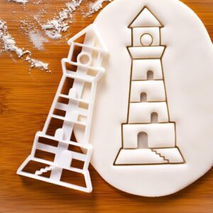 Lighthouse Cookie Cutter Cookie India Nautical Biscuit Cutter Beach Party Summer Wedding Favors Baby Shower Ocean Themed Baking Tool Coastal Decor and Seaside Celebration (ONLY Lighthouse)