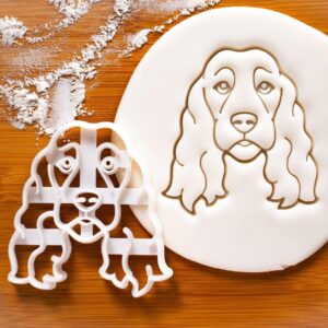 Cocker Spaniel Face Dog Silhouette Cookie Cookie Cutter India for Baking Cute Dog Face Treats Doggy Party Supplies Pet Lover Gift Biscuit Cutter Animal Shape Kitchen Tool (ONLY FACE)