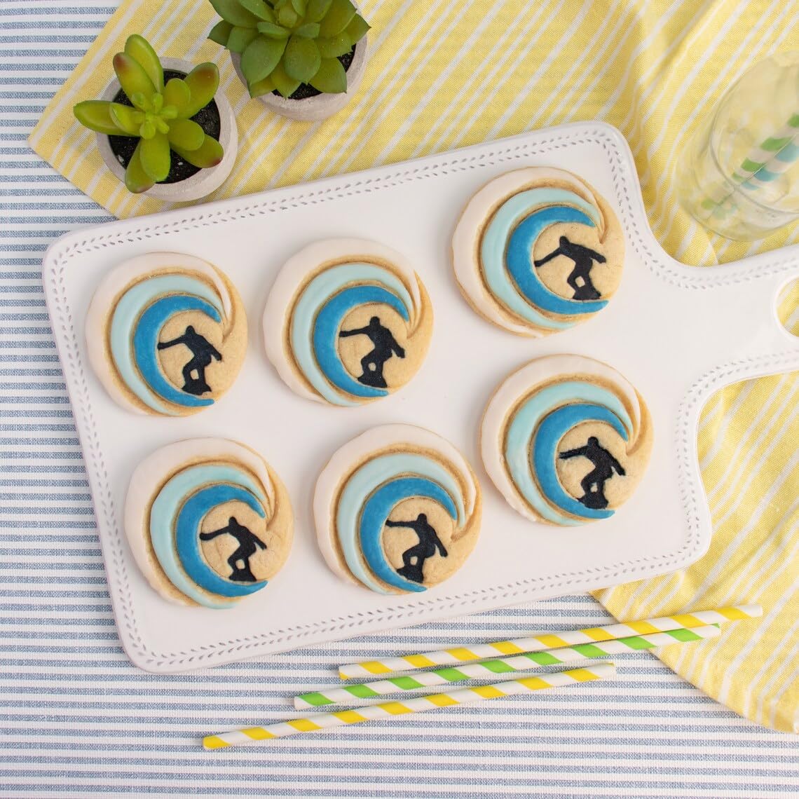 Surfer Cookie Cookie Cutter Surfing Theme Biscuits Wave Rider Ocean Beach Party Favor Sea Swell Craft Tool for Summer Birthday Coastal Holiday Treats and Surfer Design Cookies (ONLY Surfer) - Image 2