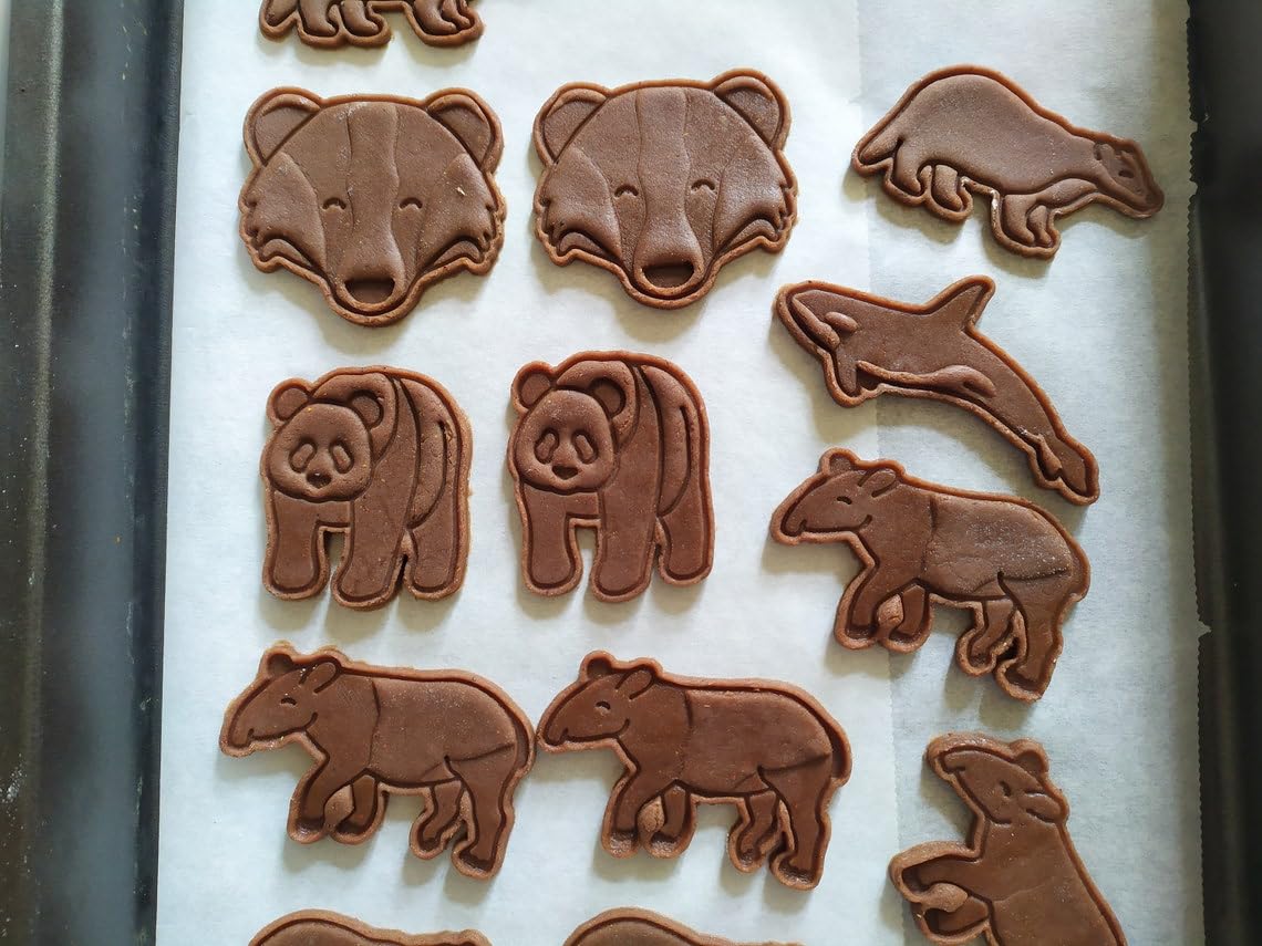 Tapir cookie cutter set for making shortbread cookies fondant biscuits sugar paste chocolate treats cake toppers baking tools for jungle safari animal theme party school craft - Image 8