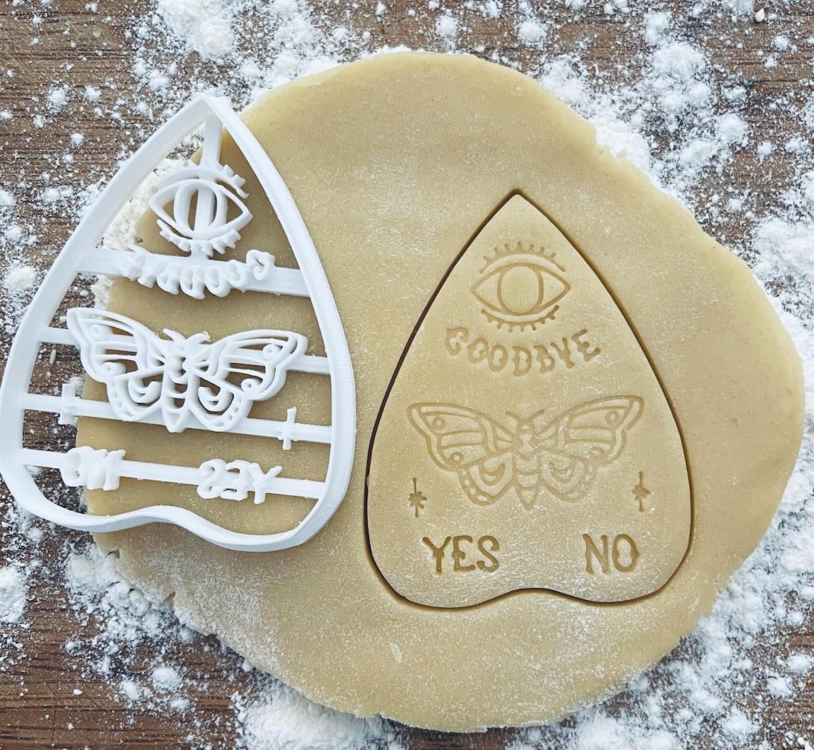 Black Panchette Cookie Cutter Ouija Board Magic Witchcraft Wicca Occult Spirit Board Pentacle Pastry Fondant Dough Biscuit Clay Stamp DIY Baking Tool - Image 2