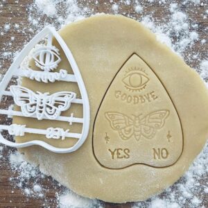 Black Panchette Cookie Cutter Ouija Board Magic Witchcraft Wicca Occult Spirit Board Pentacle Pastry Fondant Dough Biscuit Clay Stamp DIY Baking Tool