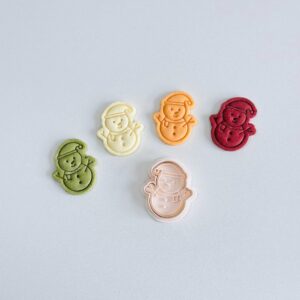 Black Snowman Cookie Cutter Christmas and Winter Cookie Cutter Stamp Set Black Snowman Fondant Molds for Holiday Baking Cookies Pastry Dough Candy Kitchen Cookie Cutters Set