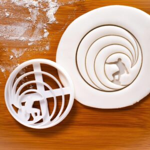 Surfer Cookie Cookie Cutter Surfing Theme Biscuits Wave Rider Ocean Beach Party Favor Sea Swell Craft Tool for Summer Birthday Coastal Holiday Treats and Surfer Design Cookies (ONLY Surfer)
