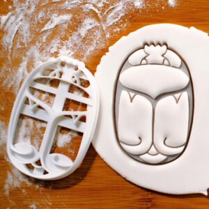 Scarab Cookie Cutter Ancient Egyptian Symbol of Protection Rebirth and Power Baking Tool History Enthusiasts Mythology Inspired Biscuit and Craft Cutter Egypt Culture Decoration (ONLY SCARAB)