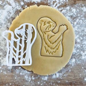 Black Sea Otter Cookie Cutter Otter Biscuit Cutter Otterly Cute Marine Mammal Cookie Stamp Kids Party Ideas DIY Wedding Favor Gift Present Fondant Pastry Tool