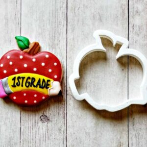 Cookie Apple Banner Cookie Cutter for Back-to-School, Fall Baking, Biscuit, Fondant, Sugar Craft, Clay Modeling, Cupcake Decoration, Party Treats and Crafts, Made in India