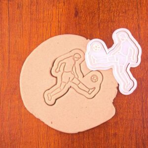 Football Player Black Cookie Cutter Cookie Baking Stamp for Sports Theme Cookies Game Day Party Decoration Kids Birthday Events Gift for Football Fans DIY Cake Fondant and Craft Making