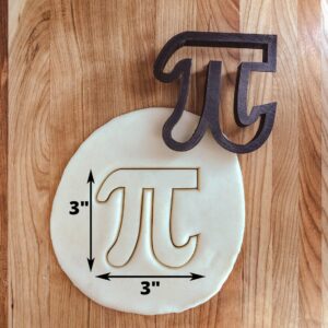 Pi Cookie Fondant Clay Cutter for Maths and Science Theme Decorations, Educational Math Symbol Shape Cutter for School Events, Teachers Day, Classroom Parties, India Cookie Baking Mold