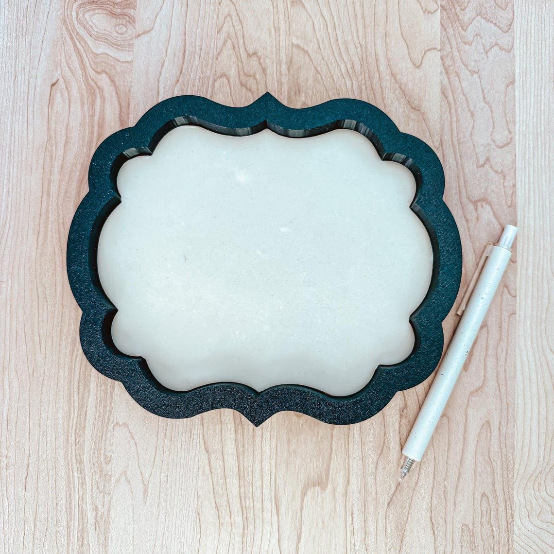 Traditional Plaque Scalloped Rectangle Extra Large Cutter Cookie for Cookies, Fondant, Clay, Pottery, Ceramic, Polymer Clay Art Projects, DIY Decorating Tool Made in India - Image 5