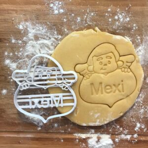 Black Personalized Angel with Heart Cookie Cutter cookie India Angel Wings Biscuit Cutter for Bakers Valentine Day Gift Custom Name Baking Tool Fondant Clay Cookie Decorating Gift for