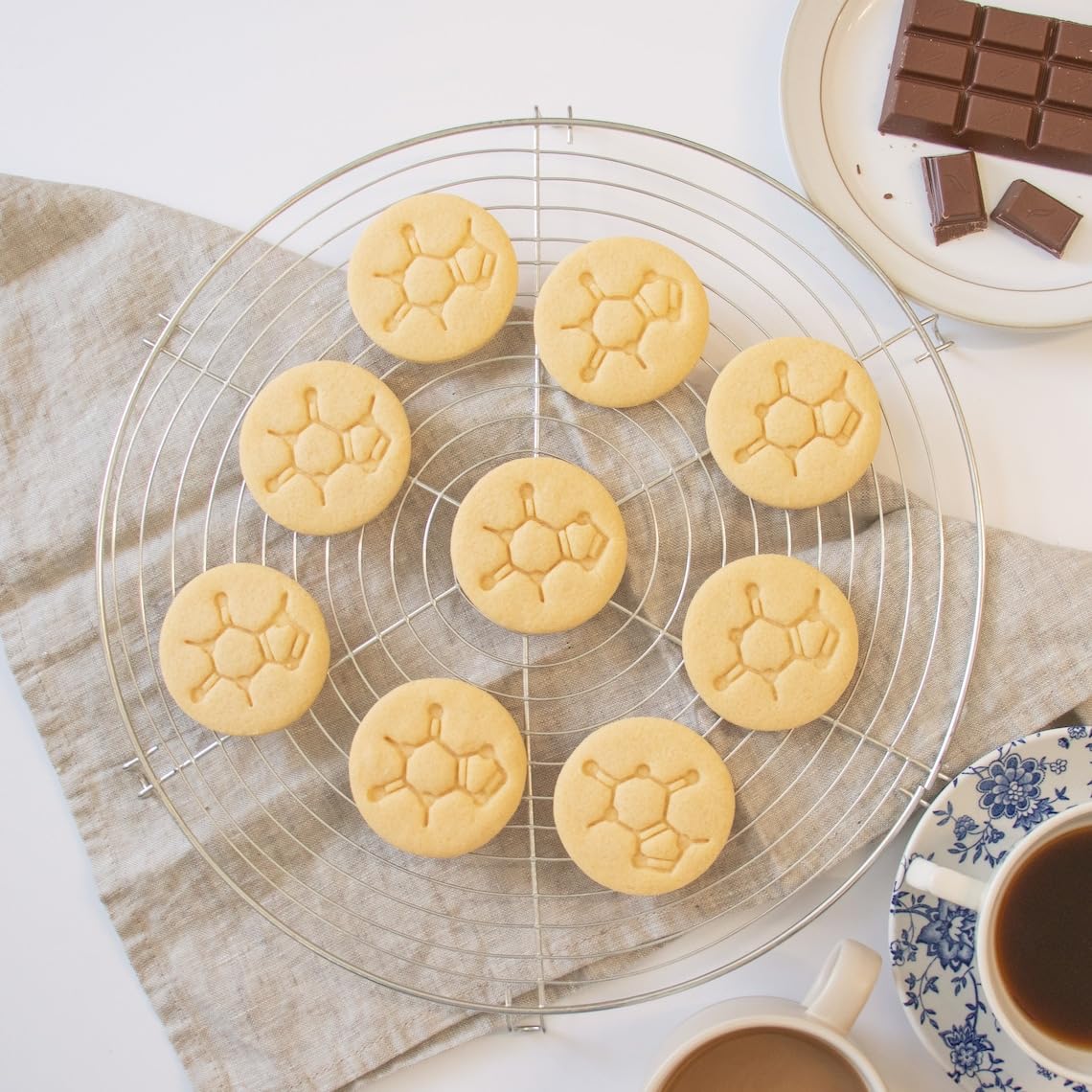 Caffeine Molecule Design 3 Cookie Cutter for Coffee Lovers Chemistry Students Tea Drinkers Cafe Themed Baking Science Graduation Gifts Insomnia Sleep Addicts Espresso Fans Cookie (ONLY ONE) - Image 4
