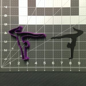 Black Gymnast 105 Cookie Cutter for Gymnastics Pose Cookies Sports Theme Baking Tool for Girls Birthday Party Fondant Clay Craft Cutter for Gym Events Coaches and Athletes Gift