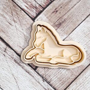 Foal Cookie Cutter Set for Horse Theme Baking Animal Shaped Cookies Fondant Sugar Paste Cupcake Decoration DIY Craft Horse Lover Gift Farm Birthday Party Favor for Kids and Family