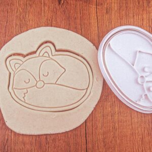 Sleeping Fox Black Cookie Cutter Cookie Animal Biscuit Mold forTheme Cookies Nature Party Snacks Wildlife Baking Decoration Cute Forest Party Favors and Gift for Animal