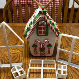 Extra Large Gingerbread House Cookie Cutter Set for Holiday Baking Fondant Biscuits Clay Crafts Cake Decorating Christmas Party Supplies Winter Activities Family Projects and Kids