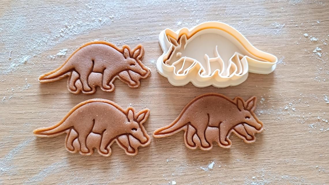 Aardvark cookie cutter set for animal themed cookies pastries and fondant ideal for kids birthday parties zoo events wildlife themed baking school activities and kitchen fun - Image 3