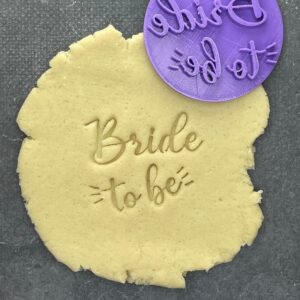 Bride To Be Cookie Cutter Stamp for Making Shortbread Biscuits Pastry Fondant Sugar Paste Cake Decoration Homemade Baking Tool for Bridal Shower Wedding Party by