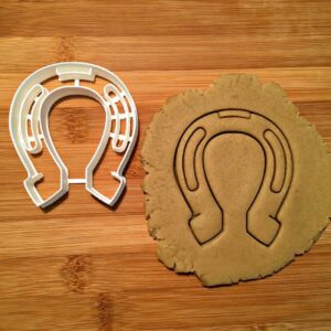 Horseshoe Cookie Cutter, Suitable Size, Ideal for Parties, Lucky Charm Theme, or Western-Inspired Desserts, Choose Standard or Dishwasher Safe, Made in India, Great for Baking Fun