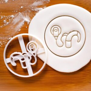 Hearing Aid Transmitter Cookie Cutter Cookie Mold for Cochlear Implant Medical Device Biscuit Fondant Clay Baking Educational Audiology Tools