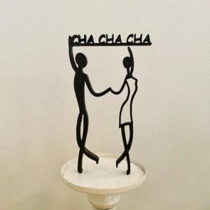 Cha Cha Cha Dance Style: Rhythmic Minimalist Art Statue Sculpture, Tabletop Figure, Ideal Gift for Home Decor