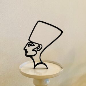 Minimalist Statue Sculpture of Nefertiti � Egyptian Queen Gift for Shelf Decor, Home, Tabletop Freestanding Figure