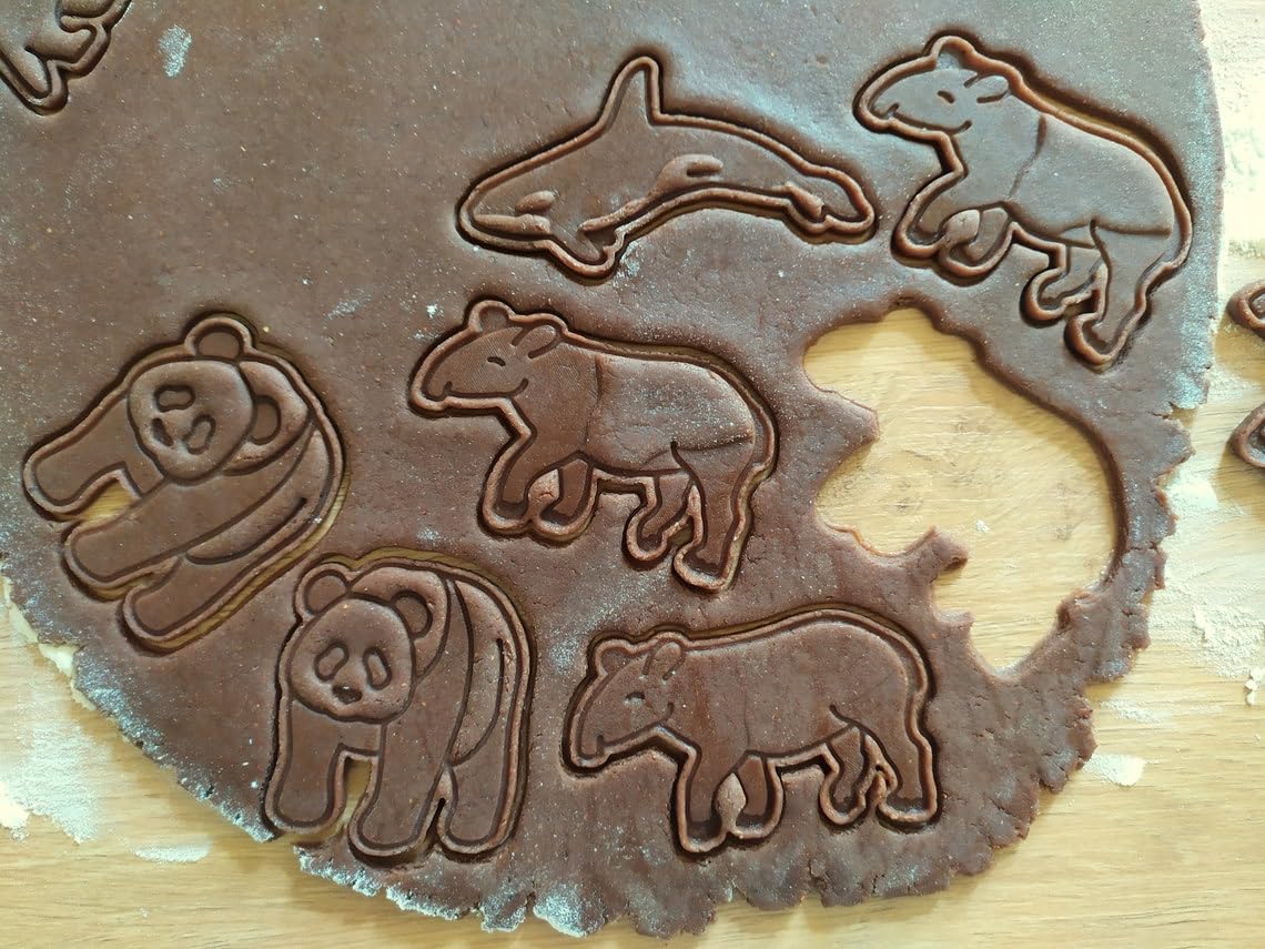Tapir cookie cutter set for making shortbread cookies fondant biscuits sugar paste chocolate treats cake toppers baking tools for jungle safari animal theme party school craft - Image 6