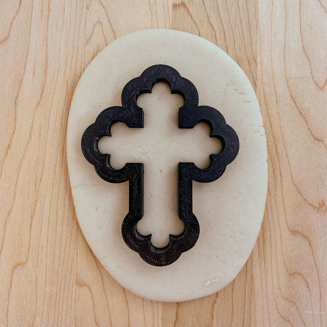 Stylized Cross Cookie Fondant Clay Cutter for Baptism Confirmation Religious Celebrations Cake Decorating Craft Projects Dough Modeling Faith-Based Party Themes India Cookie - Image 3