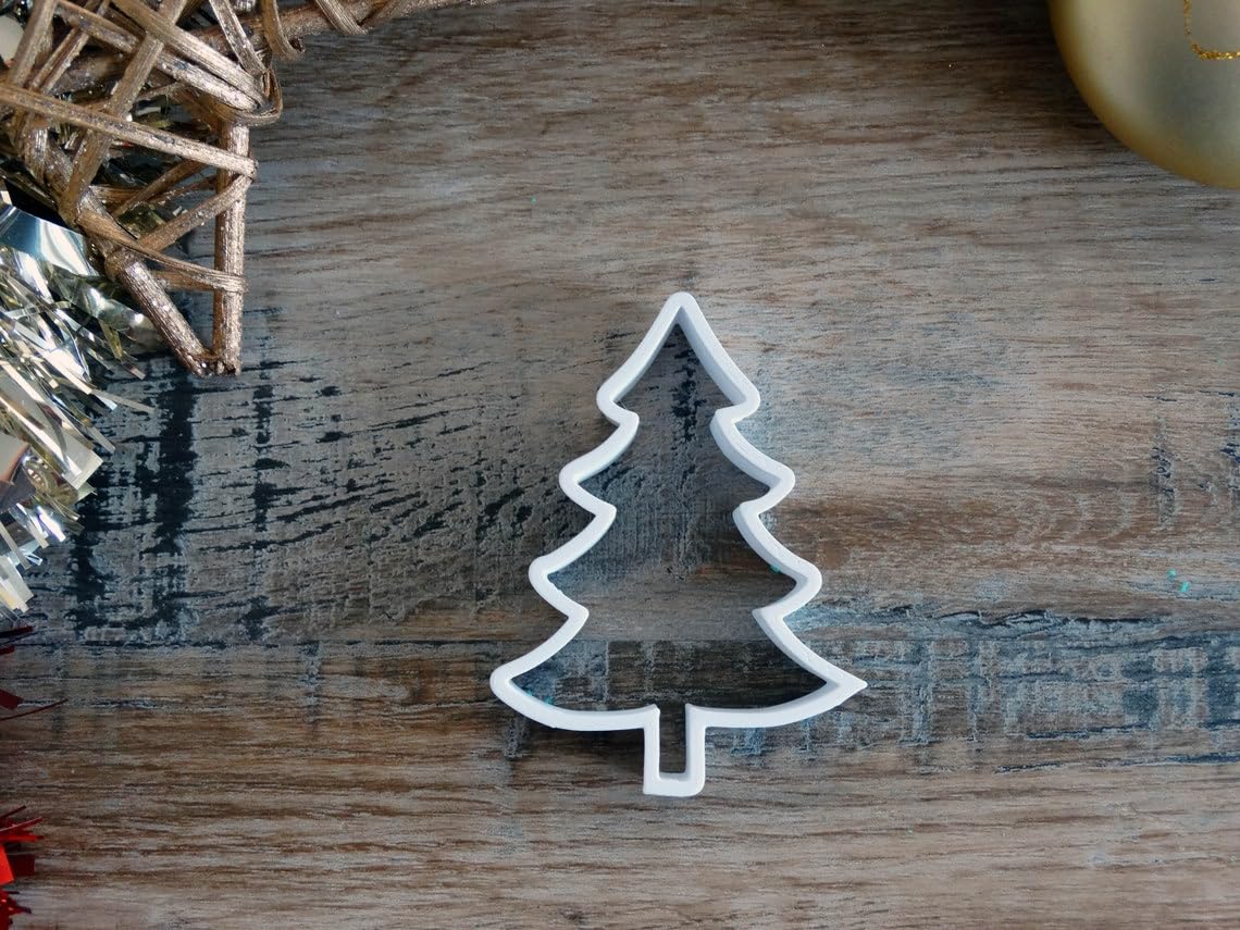 Christmas Tree Outline Cookie Cutter for Making Shortbread Cookies Biscuit Pastry Sugar Paste Fondant Cake Decoration Holiday Baking Festive Party Treats Kitchen Homemade Dessert Tool - Image 2
